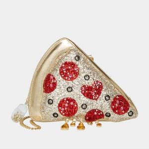 BETSEY JOHNSON KITSCH GOTTA HAVE A SLICE CROSSBODY MULTI